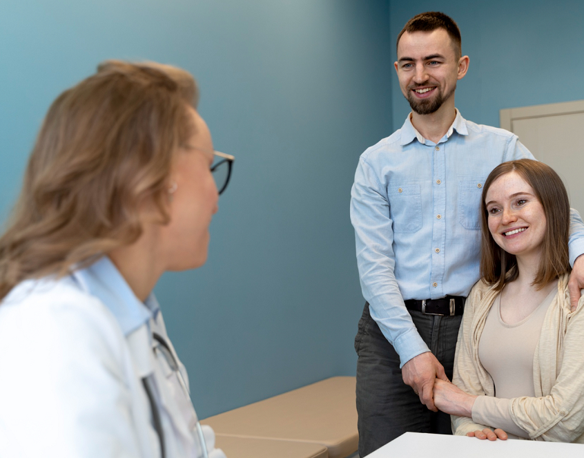 wizyta pary u lekarki | dofinansowanie in vitro