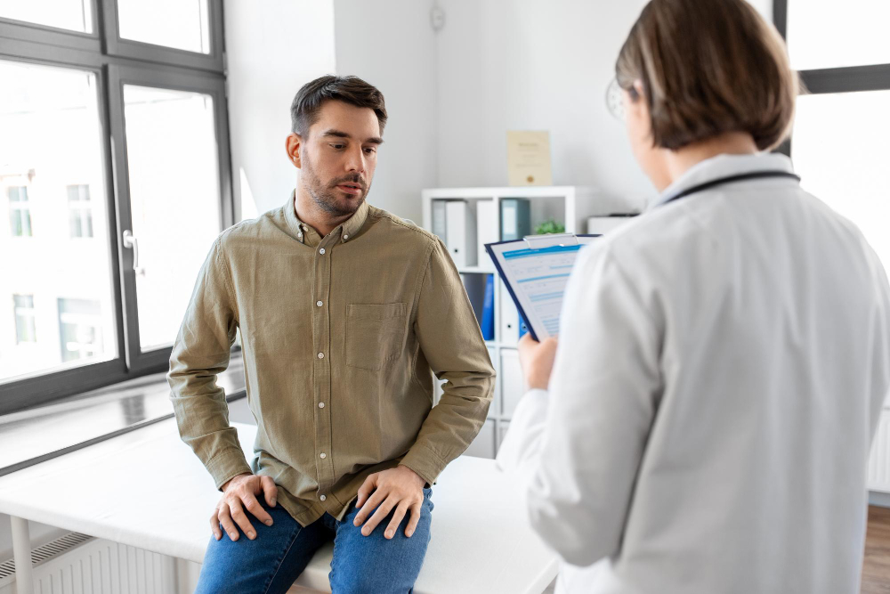 mężczyzna na wizycie u androloga | klinika leczenia niepłodności